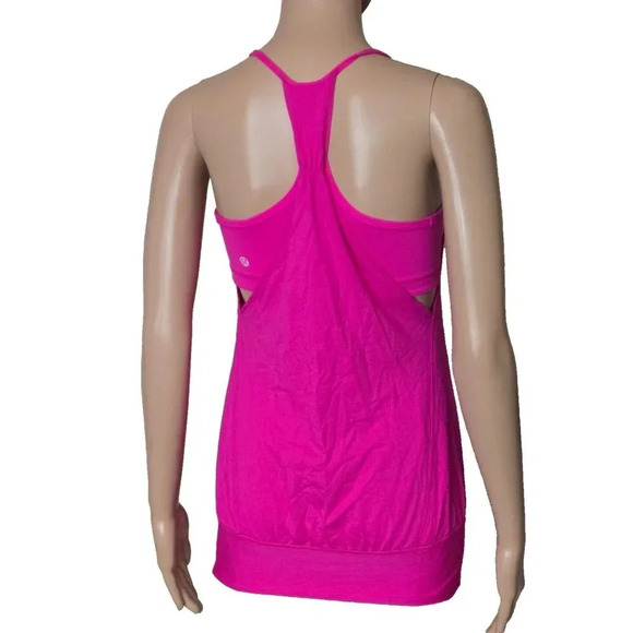 Lululemon No Limits Tank Top Women's Pink Built in Sport Bra size 4 - Picture 2 of 4